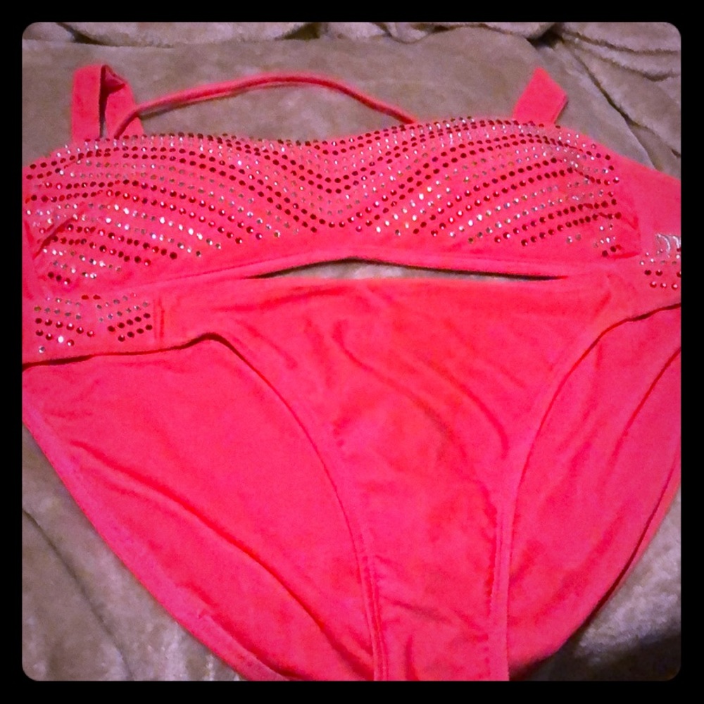 Miss Me Swim Suit BKE HOT PINK